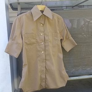 Fendi short sleeve blouse! Khaki Sz.38